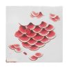 2 Sheets Hand Painted Mermaid Scales Tattoo Stickers Red Fish Scales Fake Tattoos - Default