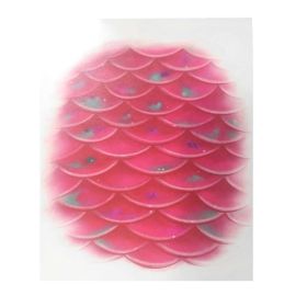 2 Sheets Handpainted Mermaid Temporary Tattoo Sticker Pink Fish Scale Fake Tattoo Thigh Waist Art Large Tattoo - Default