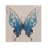 3 Sheets Flame Butterfly Temporary Tattoo Romantic Blue Butterfly Pattern Fake Tattoo Stickers - Default