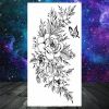 Temporary Tattoo For Women Men Mandala Henna Flower Tattoo - A