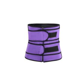 Sauna Sports Slimming Waist Belt - Purple - XXL