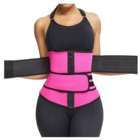 Sauna Sports Slimming Waist Belt - Pink - L