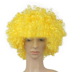 Colorful Clown Costume Wig - Multicolored Clown Wig Costume Accessories for Kids and Adults - Yellow