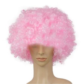 Colorful Clown Costume Wig - Multicolored Clown Wig Costume Accessories for Kids and Adults - Pink