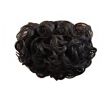 Messy Curly Dish Hair Bun Extension hair Combs Clip Chignon Ponytail Hairpieces, Natural Black - Default