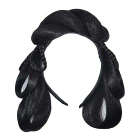 Chinese Traditional Costume Accessory Hairpiece Women Wig Han Chinese Clothing Updo Headband Black Hair Bun - Default