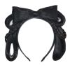 Women Wig Han Chinese Clothing Updo Headband Butterfly Hair Bun Chinese Traditional Costume Accessory Black Hairpiece - Default