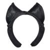 Women Wig Han Chinese Clothing Updo Headband Fox Ears Hair Bun Chinese Traditional Costume Accessory Black Hairpiece - Default