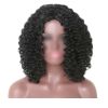 Black Afro Hair Wig Short Curly with Bangs Fluffy Wigs Synthetic Hair Full Wig,16 inch - Default