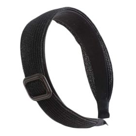 Women's Wide Side Headband Buckle Hairband Hair Accessories Girls Fabric Headwear,Black - Default