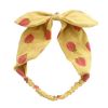 Yellow Strawberry Hairband Girls Simple Wide Hair Ribbon Bowknot Headband Hair Accessories Headwrap - Default