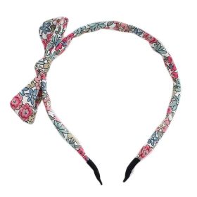 Red Blue Daisy Thin Headband Bowknot Skinny Hairband Hair Accessories for Womens Girls - Default