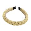 Yellow Sponge Twist Braided Heandband Women Dots Thick Headband Hair Accessories Hair Band - Default