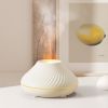 Newest RGB Flame Aroma Diffuser 130Ml 3d Colorful Flame Humidifier Fire Volcano Diffuser Flame - White