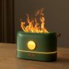 200ml Flame Humidifier Three Color LED Light Air Humidifier Smart Timing Electric Aromatherapy Diffuser Simulation Fire Effect - green - China