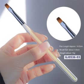 1 piece Nail shop professional brush manicure Japanese-style aurora light therapy pen manicure painting halo dye hook line pull line pen - GJ0536-03