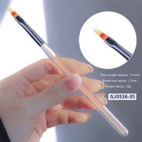 1 piece Nail shop professional brush manicure Japanese-style aurora light therapy pen manicure painting halo dye hook line pull line pen - GJ0536-05