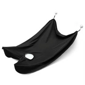 Shaving ApronMen's Styling Beard Shaving ApronClear Suction Cup Shaving ApronManicuring Beard Styling Apron - Black