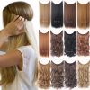 Fish Line Natural Fiber Hairpiece Hair Extension Long Women Curly Straight Wig - 01