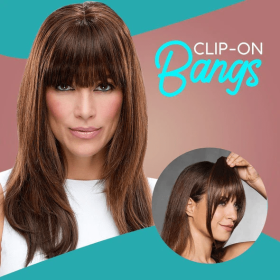 3D Clip-In Bangs Hair Extensions Real Beauty Clip in Bangs 100% French Human Hair Bangs Extensions on Fringe Bangs Natural Color - Blonde