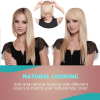 3D Clip-In Bangs Hair Extensions Real Beauty Clip in Bangs 100% French Human Hair Bangs Extensions on Fringe Bangs Natural Color - Platinum Blonde