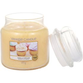 YANKEE CANDLE by Yankee Candle VANILLA CUPCAKE SCENTED MEDIUM JAR 14.5 OZ - As Picture