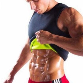 MEN'S BODY SHAPING NEOPRENE SAUNA VEST With LOGO - Black - 2XL