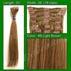 #8 Light Brown - 20 inch - PRST-20-8