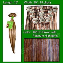 #6/613 Chestnut Brown with Platinum Highlights - 10 inch - PRST-10-6613