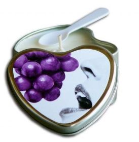 Edible Heart Candle - Grape - EBHSCK007