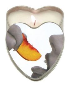 Edible Heart Candle - Peach - EBHSCK006
