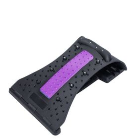 Home lumbar spine cervical support neck traction device - Purple - English