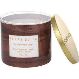 PERRY ELLIS SANDALWOOD SAGE by Perry Ellis SCENTED CANDLE 14.5 OZ - PERRY ELLIS SANDALWOOD SAGE