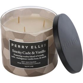 PERRY ELLIS SMOKY CADE & VANILLA by Perry Ellis SCENTED CANDLE 14.5 OZ - PERRY ELLIS SMOKY CADE & VANILLA