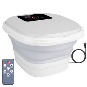 Collapsible Foot Spa Massager Electric Foot Soaker Tub Foldable Foot Spa Tub  - Grey