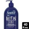 Suave Professionals 3-in-1 Shampoo, Conditioner & Body Wash for Men all Hair Types with Charcoal, 40 oz - Suave