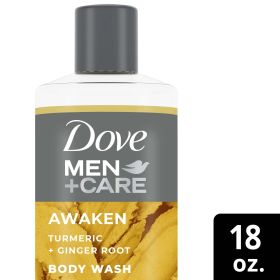 Dove Men+Care Liquid Face & Body Wash for Men Awaken Turmeric + Ginger Root, 18 oz - Dove