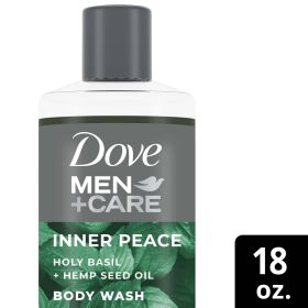 Dove Men+Care Face + Body Wash For Men Inner Peace Holy Basil + Hemp Seed Oil 18oz - Dove
