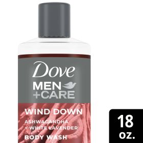 Dove Men+Care Face + Body Wash For Men Wind Down Ashwagandha + White Lavender 18oz - Dove