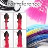 Braid Ponytail Wig Hair Extensions Pigtail Braid Nightclub Party Gradient Color Braid Hair Ring Hairpieces,Black to Dark Green - Default