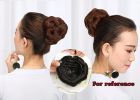 Womens Hair Chignon Curly Disk Updo Hairpieces Hair Bun Extensions Claw, Light Brown - Default