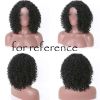 Black Afro Hair Wig Short Curly with Bangs Fluffy Wigs Synthetic Hair Full Wig,16 inch - Default
