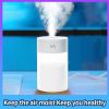 260ML Air Humidifier Ultrasonic Mini Aromatherapy Diffuser Portable Sprayer USB Essential Oil Atomizer LED Lamp for Home Car - White