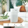260ML Air Humidifier Ultrasonic Mini Aromatherapy Diffuser Portable Sprayer USB Essential Oil Atomizer LED Lamp for Home Car - White