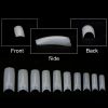 500pcs/Box Natural Style Nail Capsules Artificial Tips Full Cover Nails French Manicure False Nail for Beauty Salon Women - Nature