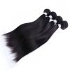 Straight Hair Bundles Hair Weave Bundles 100% Human Hair Bundles Natural Color Remy Hair Bundle Deals 4 Pieces (95Grams Per Piece) - 14'14'14'14'