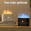 USB Simulation Flame Night Light with 250ML Water Tank Humidifier Aroma Diffuser Home Office Bedroom Car Atmosphere Desk Lamp - China - black