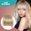 3D Clip-In Bangs Hair Extensions Real Beauty Clip in Bangs 100% French Human Hair Bangs Extensions on Fringe Bangs Natural Color - Platinum Blonde