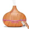 1pc 19.36oz/550ML Electric Aroma Diffuser; Essential Oil Diffuser; Air Humidifier; Ultrasonic Remote Control Color LED Lamp Mist Maker - Wood