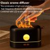 200ml Flame Humidifier Three Color LED Light Air Humidifier Smart Timing Electric Aromatherapy Diffuser Simulation Fire Effect - green - China